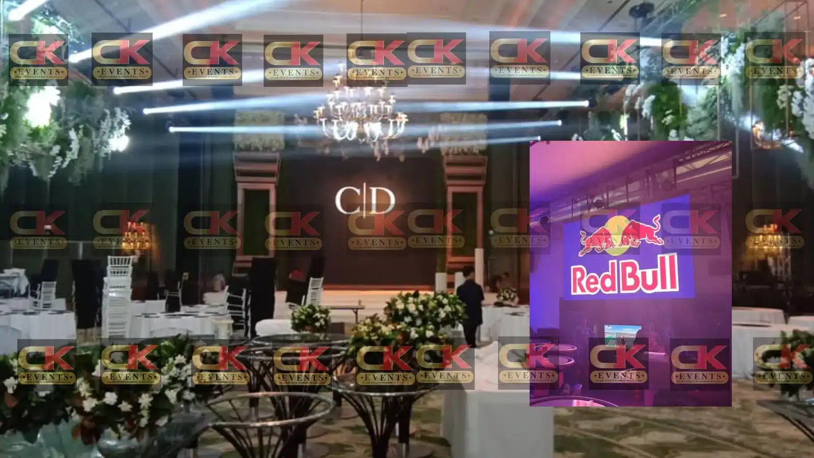 Klang Valley indoor LED wall for wedding or gala branding