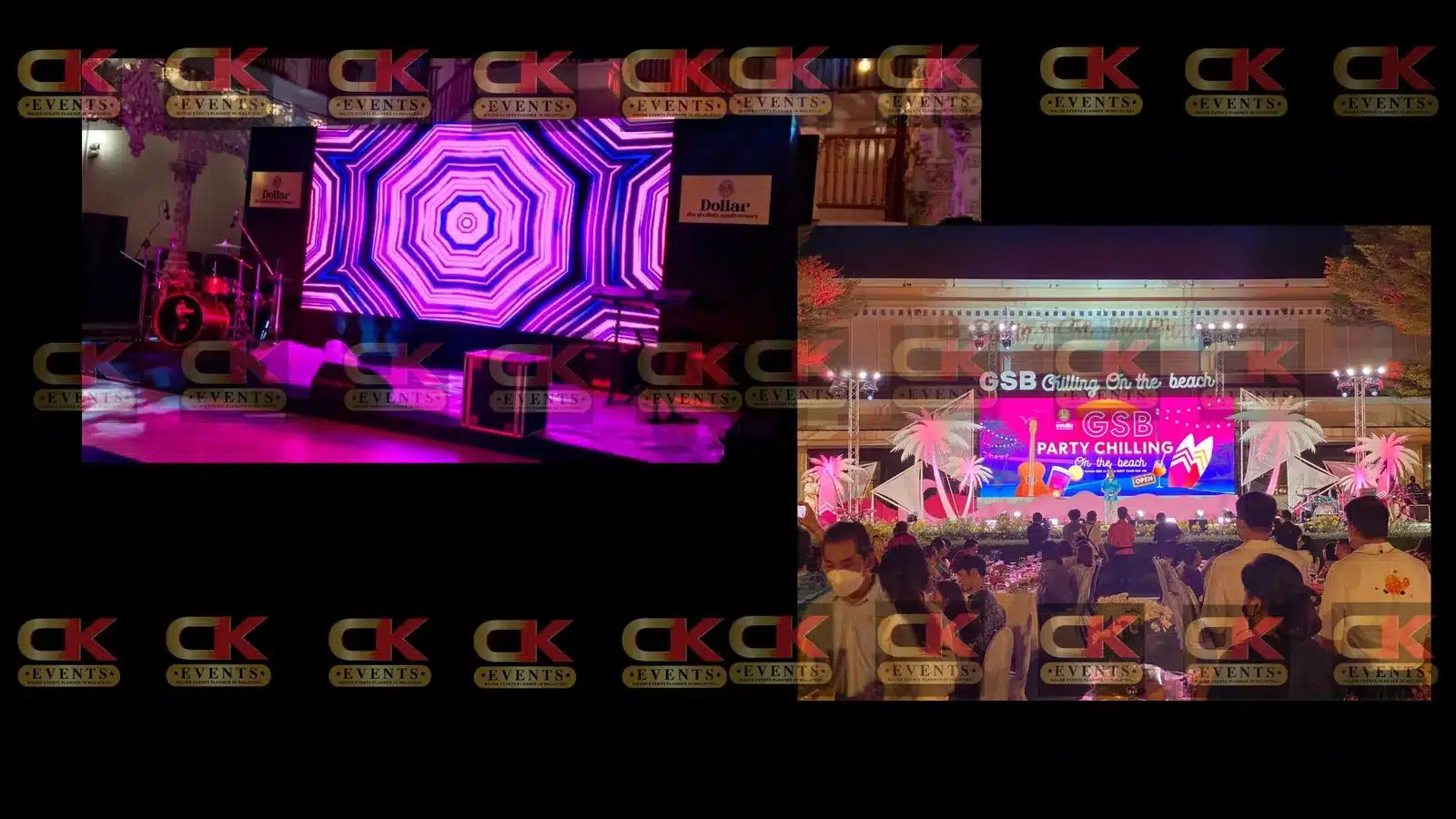 Putrajaya LED screen event setup with stage and audience area